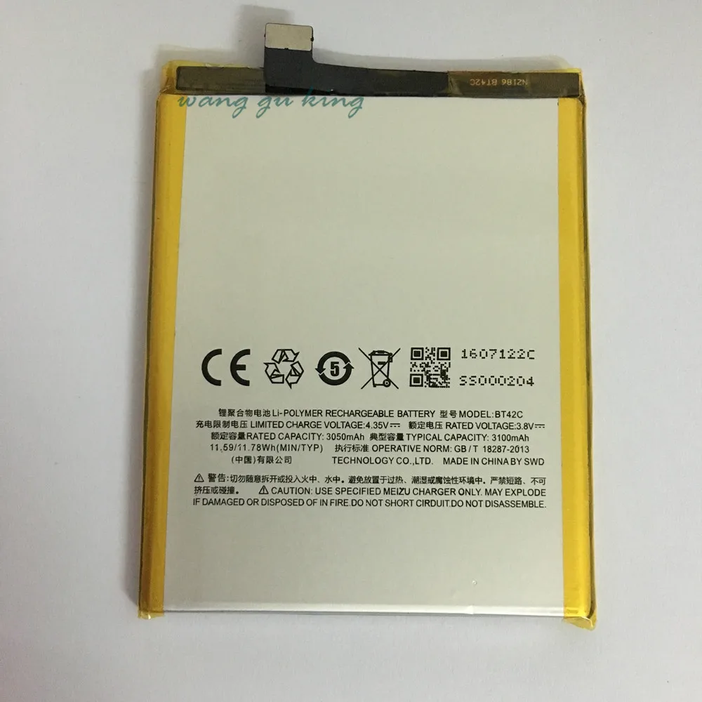 

New High Quality Battery BT42C For Meizu M2 Note 3100mAh Cell Phone Batteries Li-polymer Rechargeable In stock Tracking