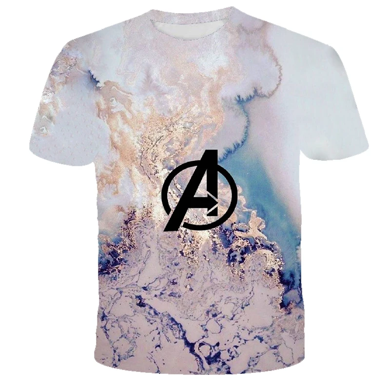 Мужская одежда Marvel Мстители новинка 2021 года летняя футболка с коротким рукавом и