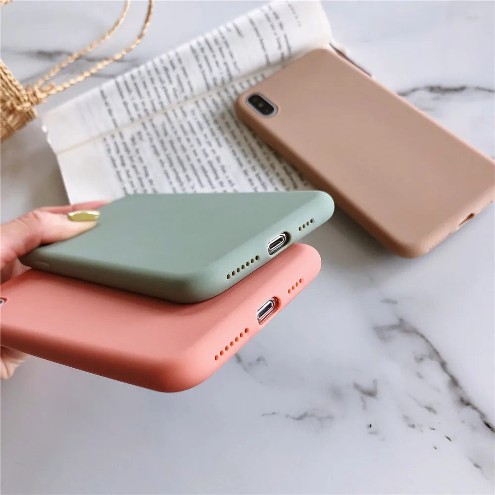 matte silicone phone case for huawei p30 p40 p20 lite p10 mate 20 mate 30 mate 10 lite pro soft tpu candy color back cover coque free global shipping