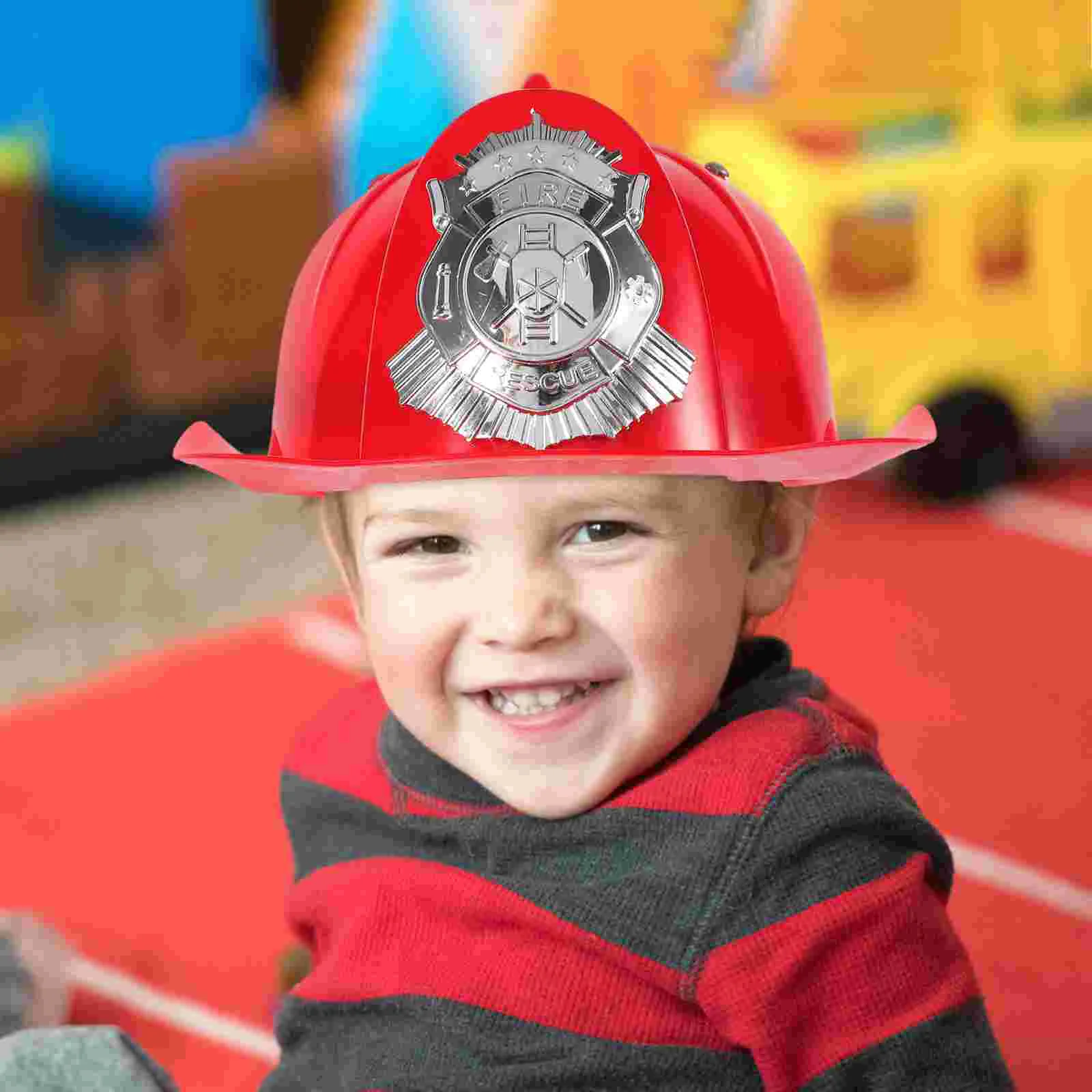 Детская пожарная шапка для ролевых игр красный декоративный пожарный вечерние