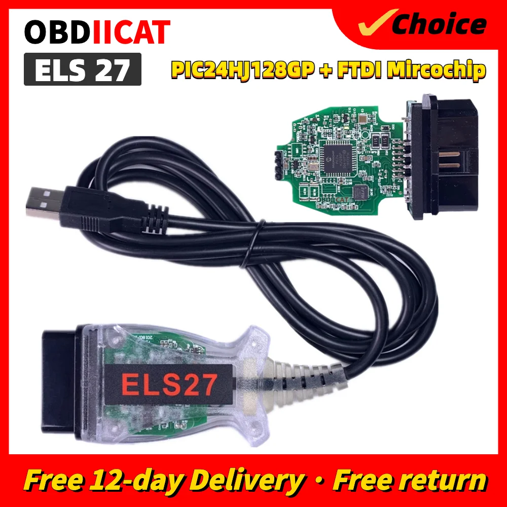 Новейший V2.3.8 ELS27 FORScan сканер OBD2 Диагностический кабель зеленый PCB PIC24HJ128GP + FTDI Mircochip поддержка ELM327 & J2534 автомобильные инструменты