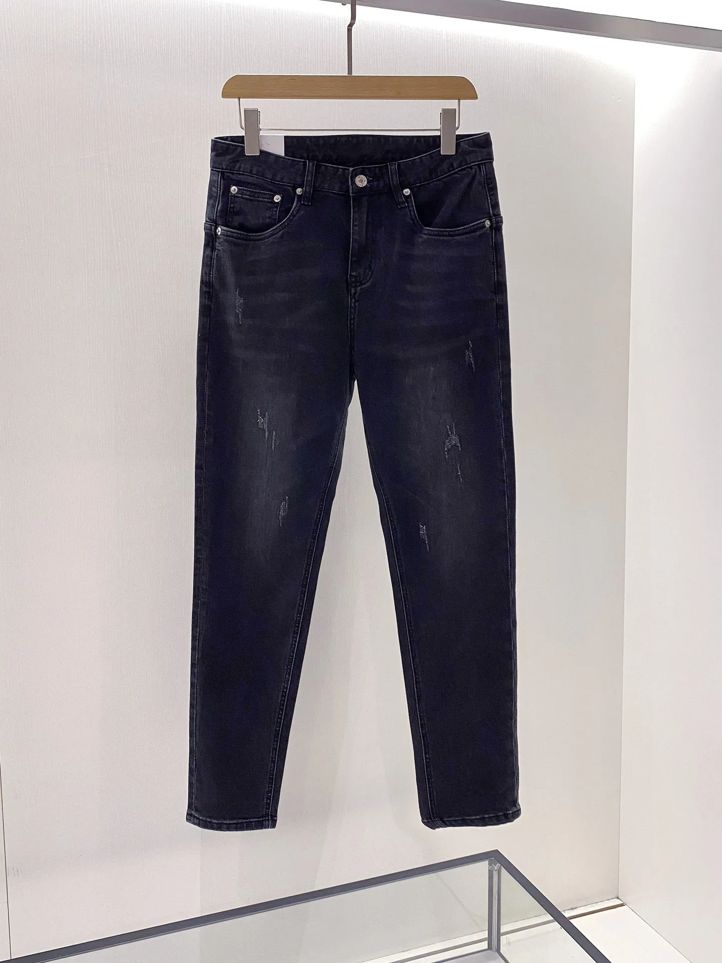 New Pants Men's Casual Fashion Slim Fit Long Jeans Luxury Brand Business Denim Trousers Stretch Elastic Pants High Quality Jeans