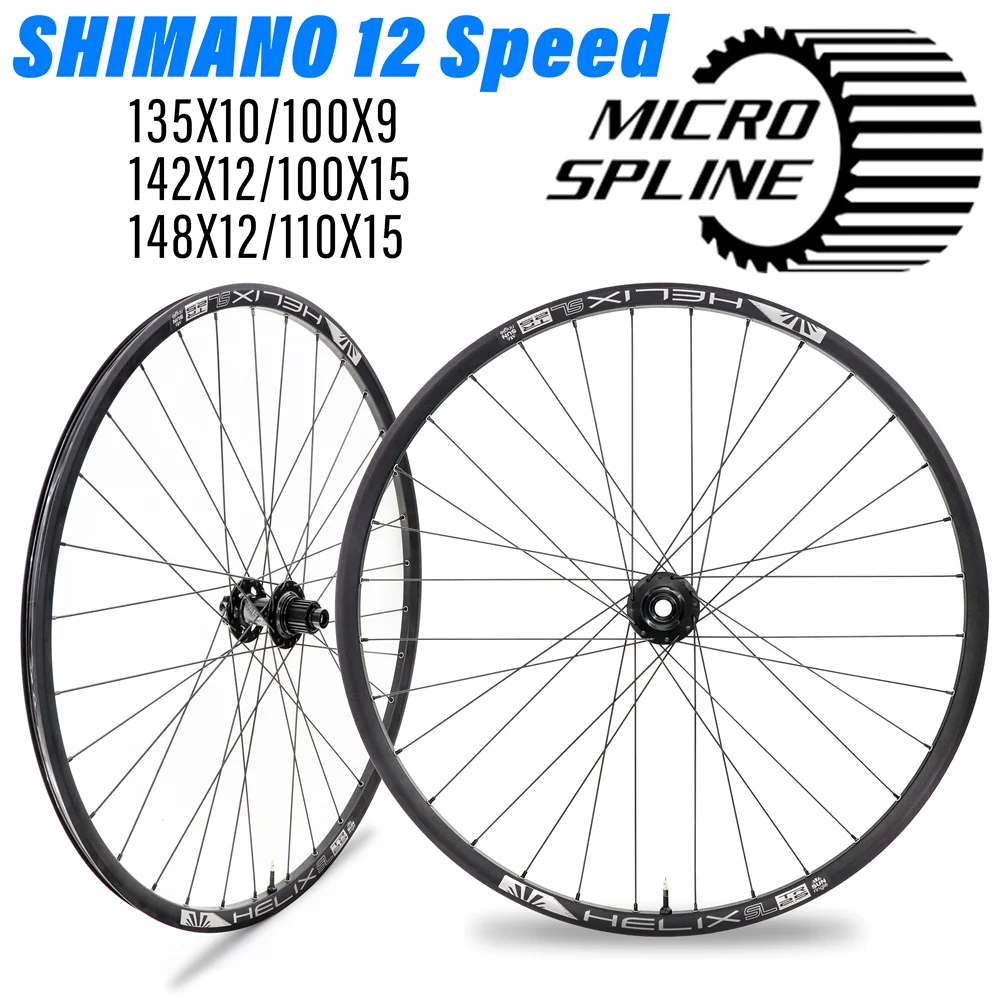 

12 Speed MICRO SPLINE Hub XT M8100 M7100 32H 100/110x15MM 142/148x12mm 29er XC Mountain Bike Wheelset BOOST 148MM