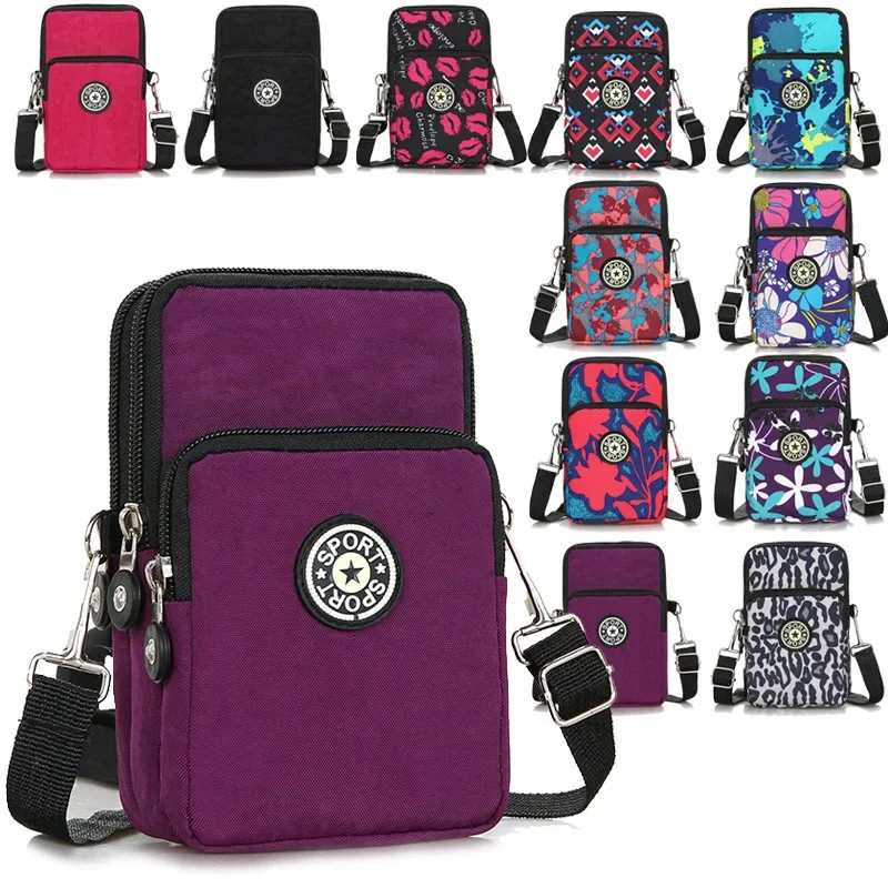 

Sports Small Shoulder Bags Nylon Three-Purpose Leisure Mobile Phone Protective Case Water Proof Female Storage Messenger Purse