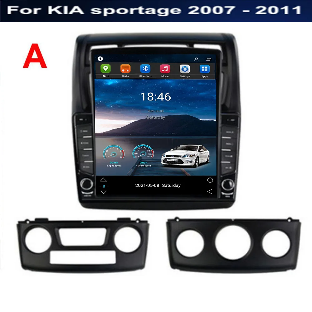 Автомагнитола 4G Carplay Android для KIA Sportage 2007-2011 2 Din экран 9 7 дюйма Tesla автомобильный