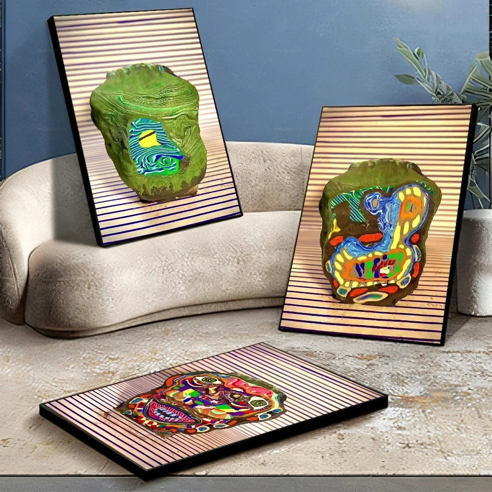 

Картины маслом Forbeauty с загадочными граффити, распылительная Картина на холсте для спальни, домашний декор, абстрактный метаверс