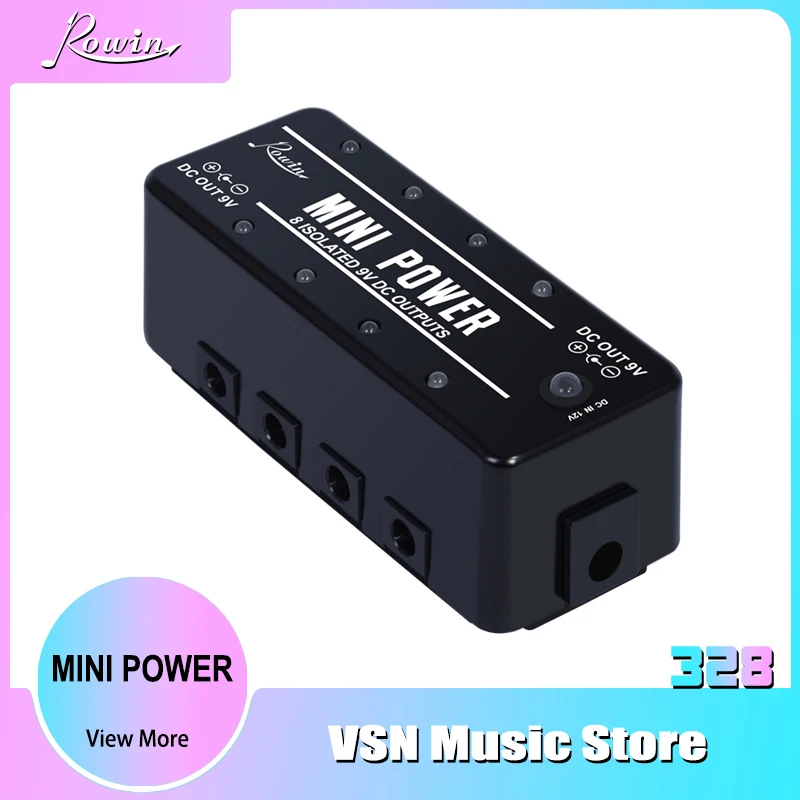 Rowin Mini Power Pedal Guitar Pedals Power Supply Multi Circuit Power 8 Isolated 9V Output With Short Circuit Protect  LEF-329 enlarge