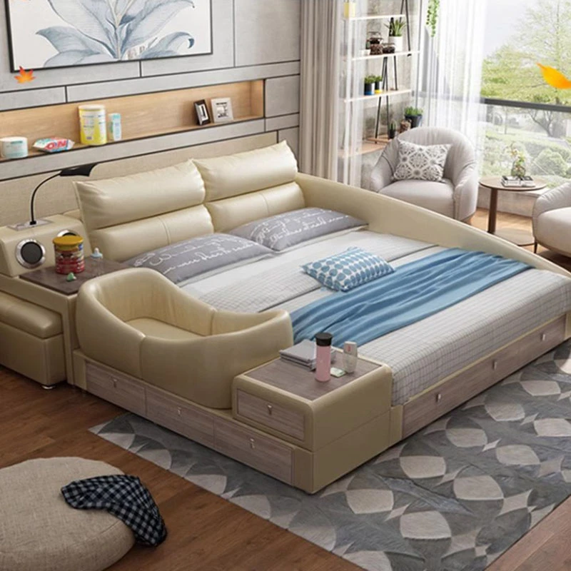 Вилла с выдвижным ящиком европейская двойная кровать дизайнерская