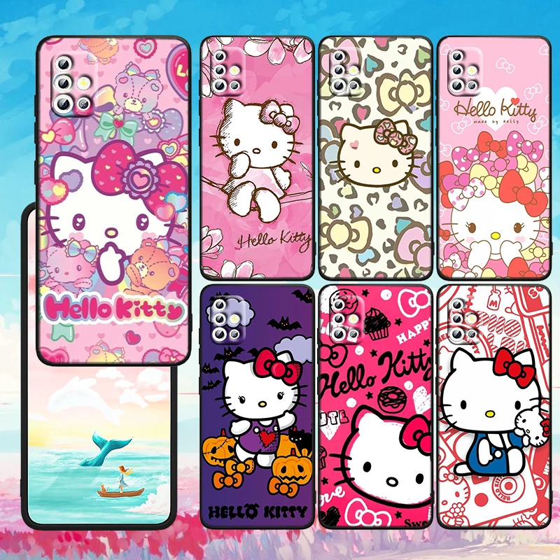 

Sanrio Hello Kitty Cute For Samsung A73 A72 A71 A53 A52 A51 A42 A33 A32 A23 A22 A21S A13 A04 A04S A03 5G Black Phone Case