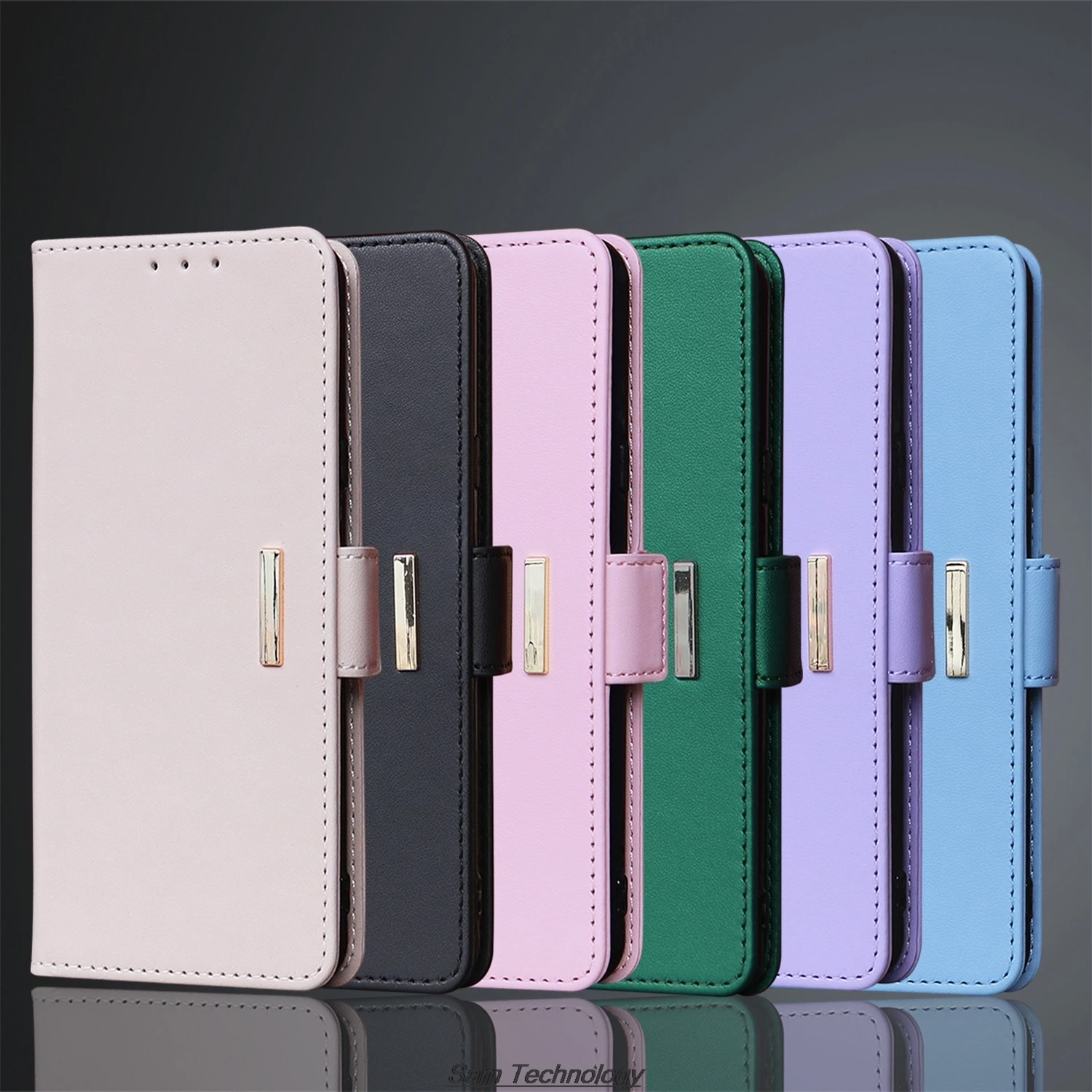 Кожаный чехол с магнитной пряжкой для Huawei Pura 70 Pro + / Pura70 кошелек RFID-блокировкой