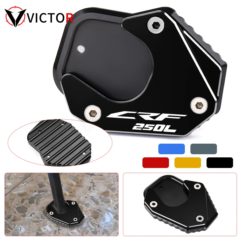 

For Honda CRF250L CRF 250L 2017 2018 2019 2020 Motorcycle Accessories Kickstand Pad Foot Side Stand Extension Support Plate
