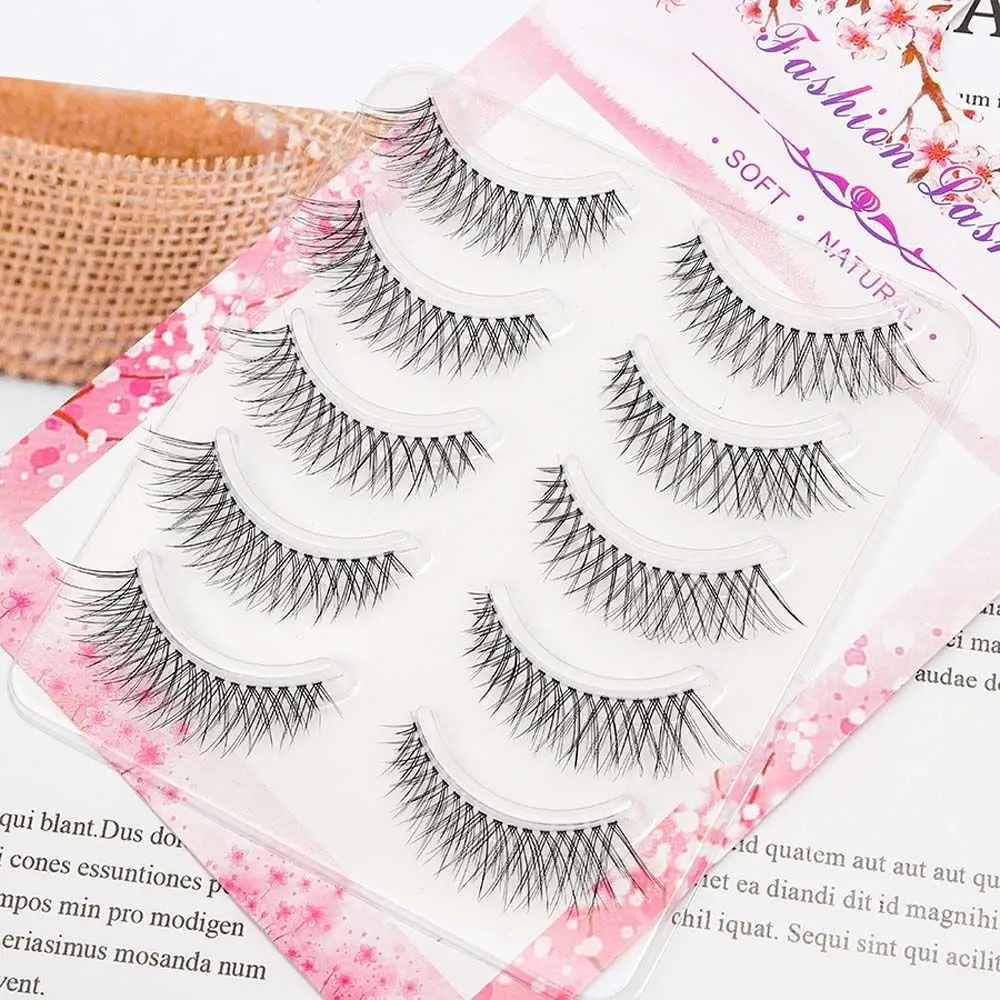 

Новинка 5 пар Накладные ресницы натуральные густые кластерированные ресницы для женщин Макияж Наращивание ресниц Накладные ресницы