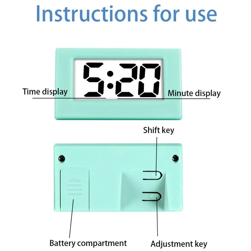 Креативные простые светодиодные цифровые часы милые бесшумные мини-треугольные