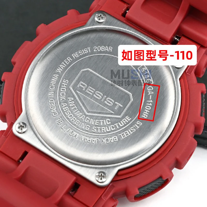 Фото Резиновый силиконовый ремешок для часов Casio G-Shock GA-100/110/120/140 GD-100 GAX-100 GLS-100, сменный матовый ремешок для браслета + чехол №5
