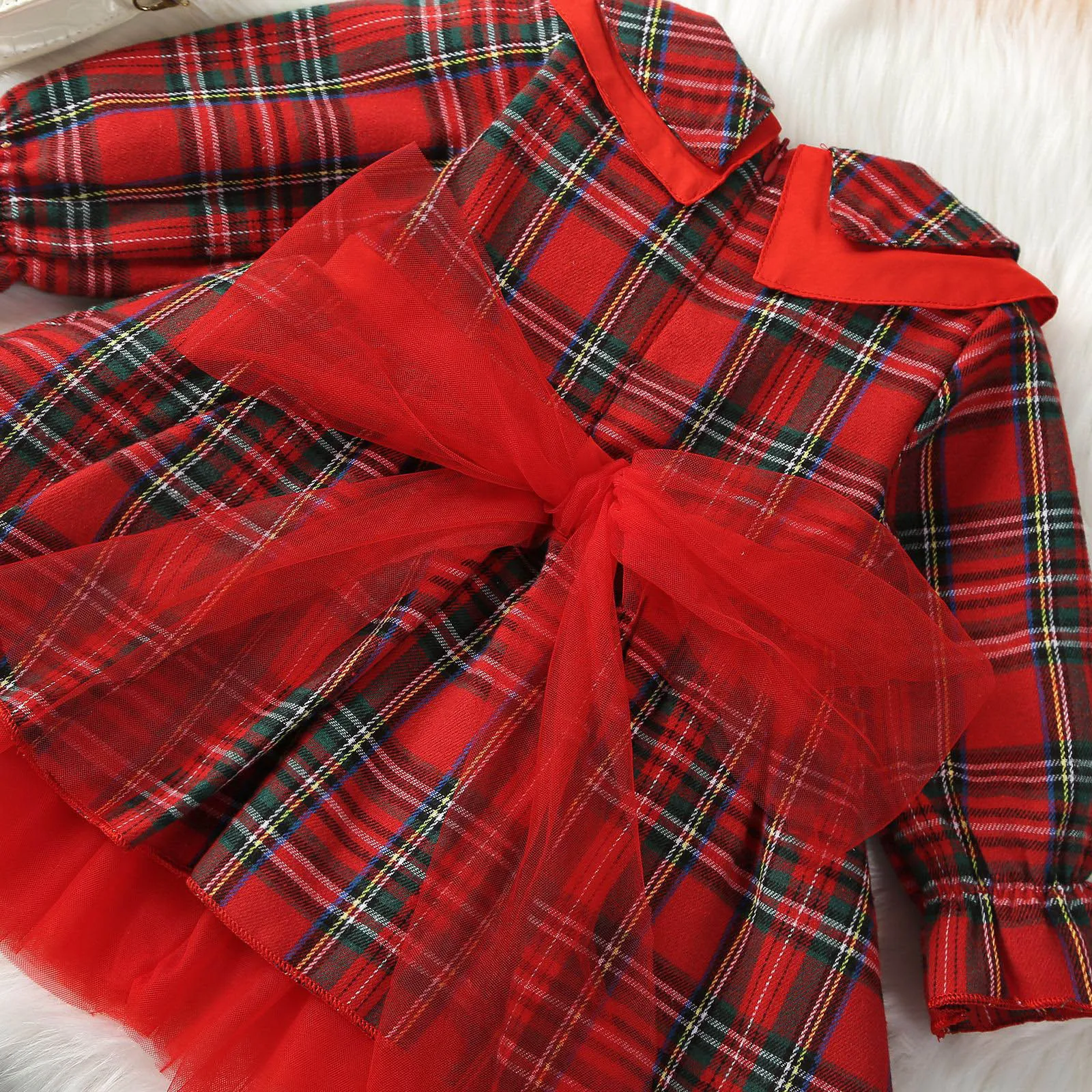 Рождественское осеннее платье принцессы для девочек от 0 до 5 лет 3 цвета