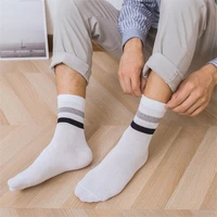 unisex socks women men white black middle tube socks female male solid color socks cotton sock striped soks spring summer sox