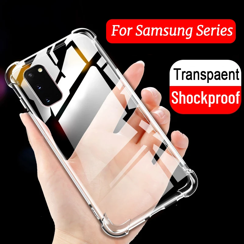 

Transparent Phone Case For Samsung Galaxy Note 20 S20 FE S10 S9 S8 Soft Silicone Shockproof Cover For Galaxy A51 A71 S22 Plus