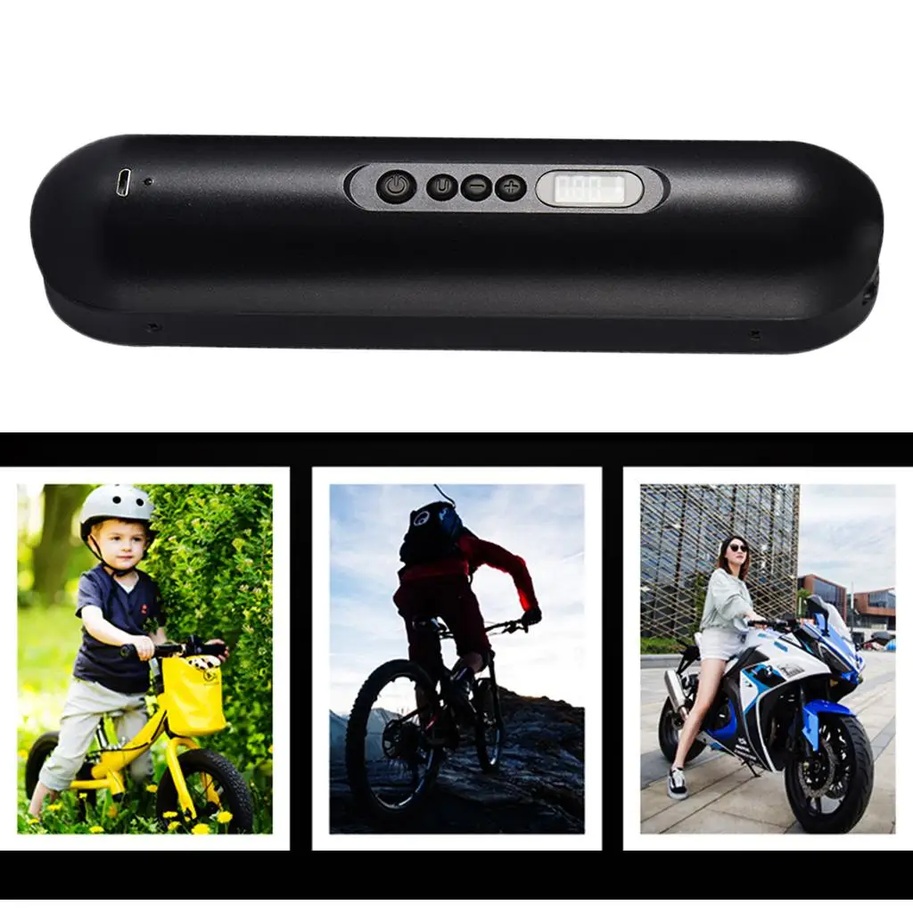 Wireless Air Pump w/ 2000Mah Battery Mini Tire Pump for Bike