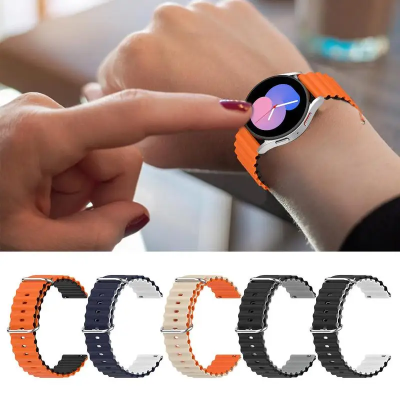 

Ремешок силиконовый для Samsung Watch 22 мм, сменный Браслет с силиконовой пряжкой для спортивных часов GT, в морском стиле