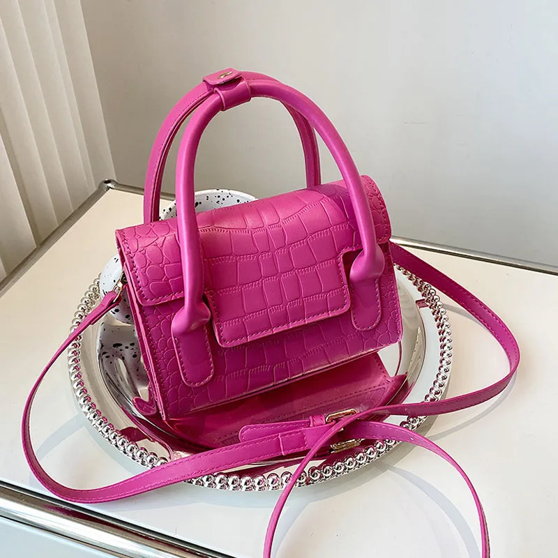 

Luxury Design Mini Shoulder Crossbody Bags for Women High Quality Leather Ladies Handbag Fashion Stone pattern Shopping Tote Bag