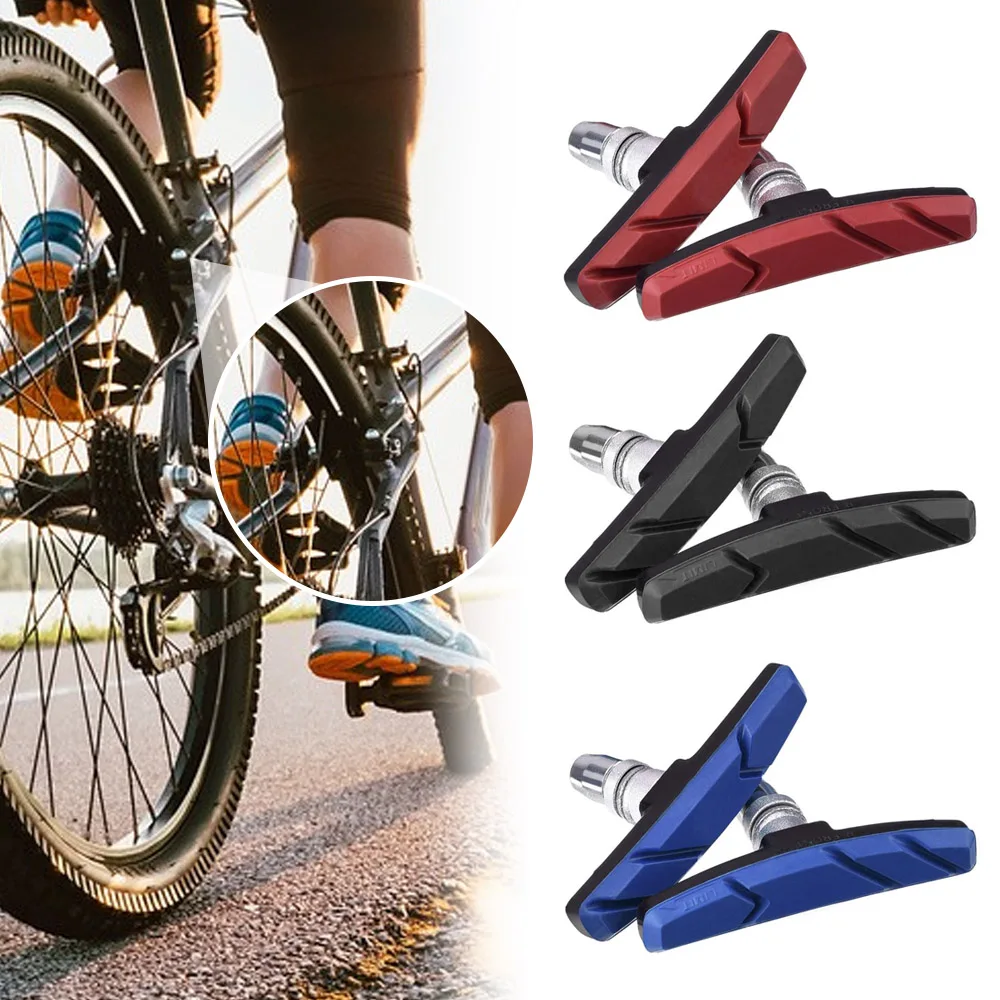 

1/2 пары велосипедные тормозные колодки, Нескользящие, бесшумные тормозные колодки для горного велосипеда, велосипедные тормозные колодки, ...