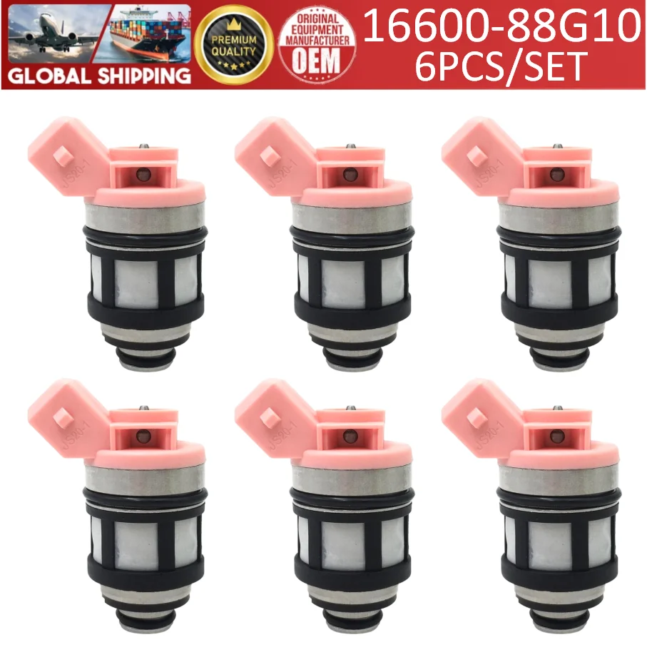 Фото 16600-88G10 Высококачественные топливные форсунки (6 шт.) для Nissan D21 Quest Mercury 3.0L 1990-1995 # JS20-1 JS201 №1