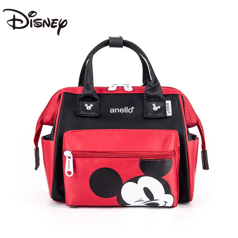 Disney 2023 New Mickey Print Backpack Three-purpose Mommy Handbag Student Schoolbag Runaway Backpac