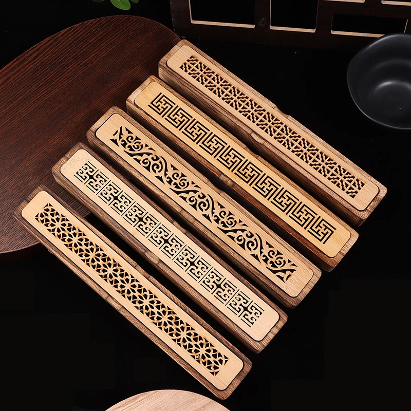 1 шт. бамбуковый деревянный держатель для ароматических палочек Burning Joss Insence Box