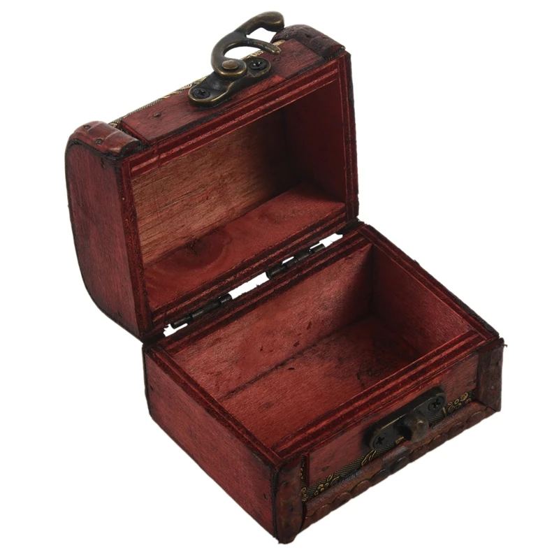 Портативный ретро-шкатулка для ювелирных изделий в античном стиле из дерева с