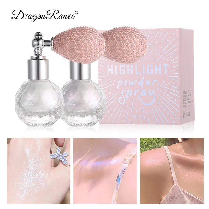

Diamond Flash Highlighter Powder Spray High Gloss Glitter Spray Pearlescent Fine Powder Makeup for Face Body Highlight Makeup