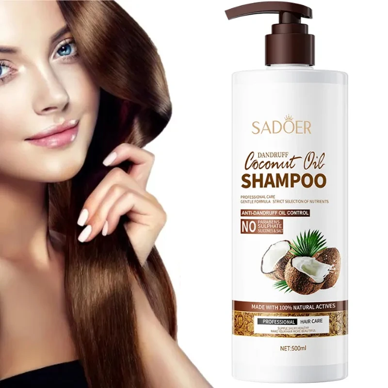 

500ml Coconut Oil Shampoo Nourish Hair Root Anti Hair Loss Improve Dryness Clean Dandruff Oil COntrol Damaged Hair Care