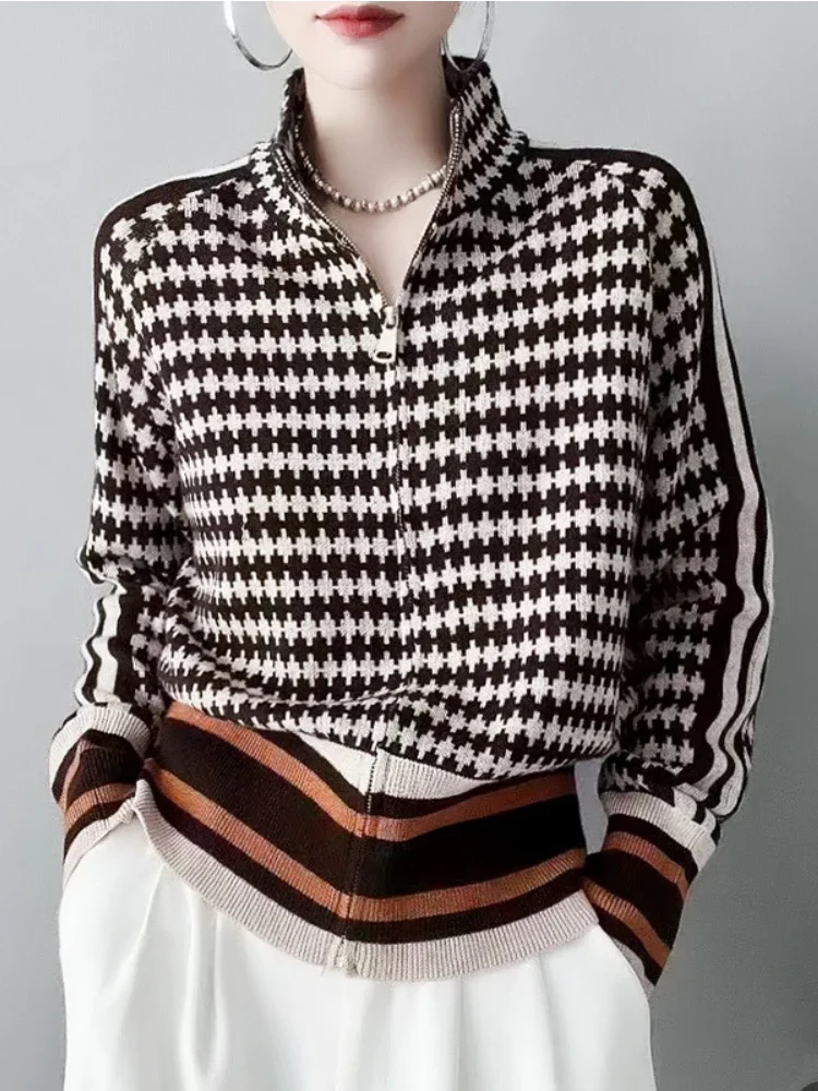 Зимний женский свитер с высоким воротником 2023 теплый пуловер элегантный топ