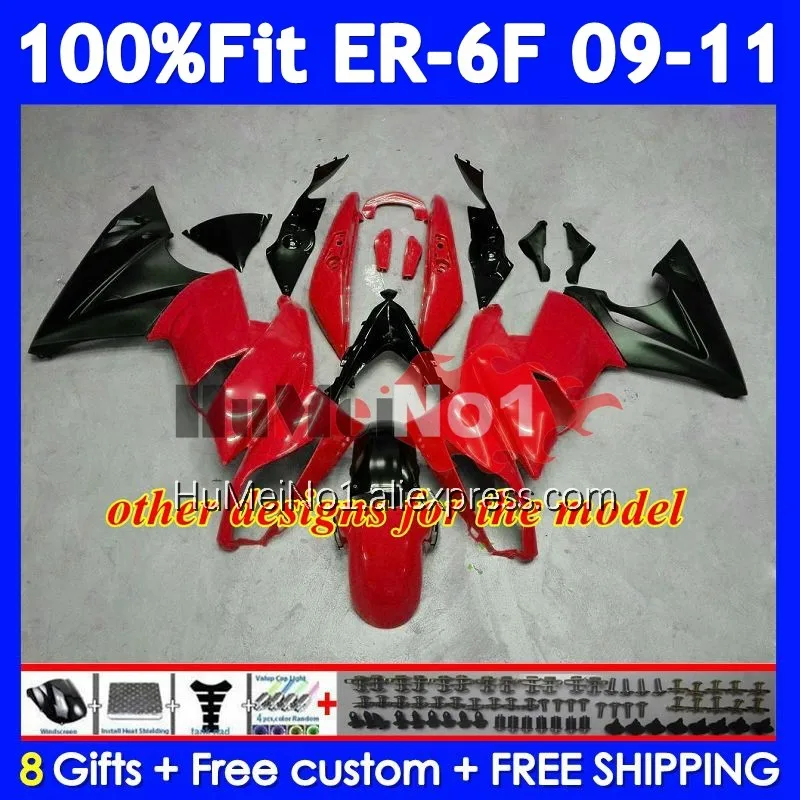 Фото OEM Корпус для KAWASAKI NINJA 650R ER 6F ER6 ER 6 F ER-6F 09-11 246No.36 Gloss Rose ER6F 09 10 11 650 R 2009 2010 обтекатели №2