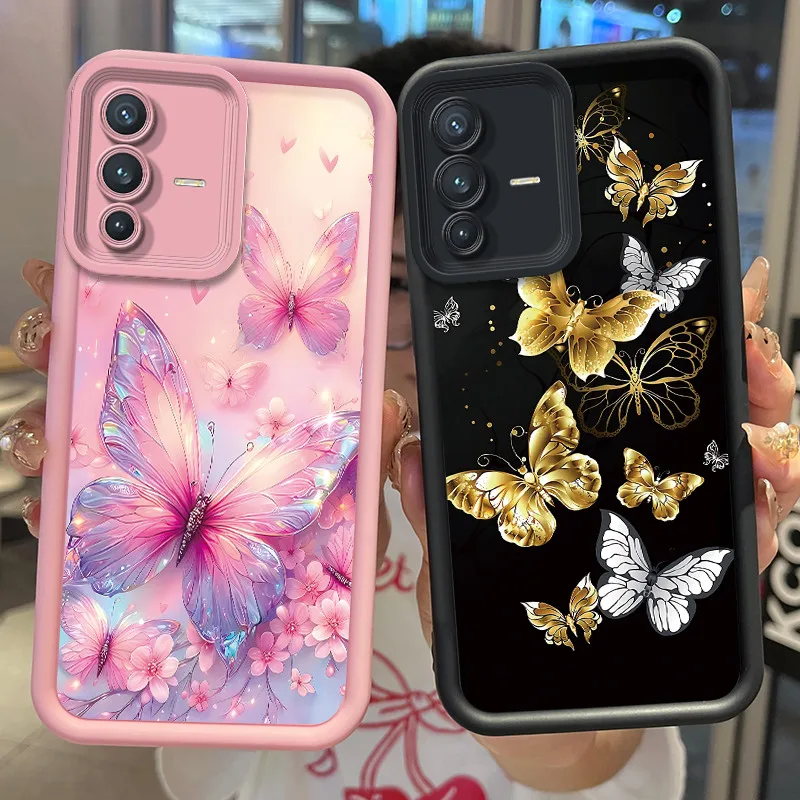Фото Мягкий противоударный чехол для телефона Vivo V23 5G/S12 5G, милый защитный чехол с мультяшным рисунком для Vivo S12 Pro/V23 Pro 5G, чехол №2