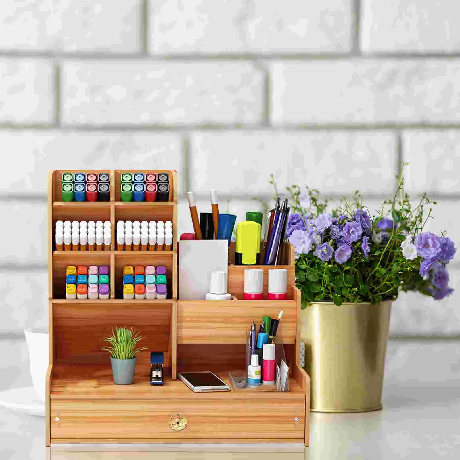 

Настольный органайзер, настольные органайзеры, деревянные аксессуары storagпен, Деревянная офисная коробка для файлов, полка, стойка для доку...