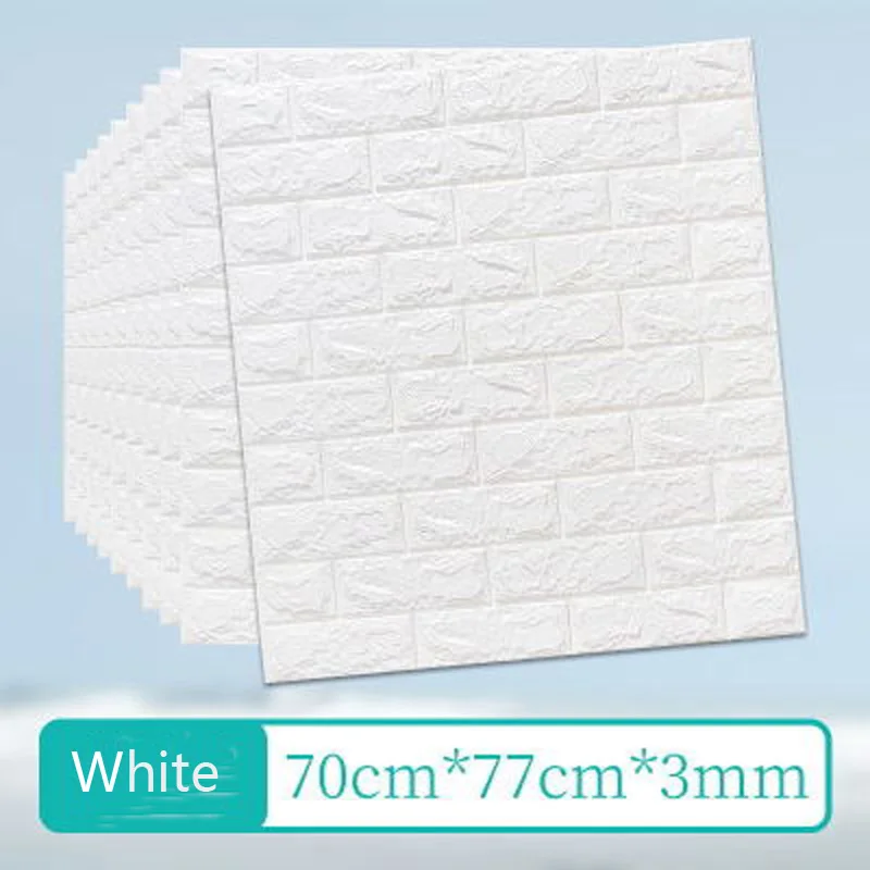 

Faux Brick 3D Self-adhesive Wall Stickers Waterproof Wallpaper Ban Living Room Bedroom Kitchen TV Background Wall DIY Decoration
