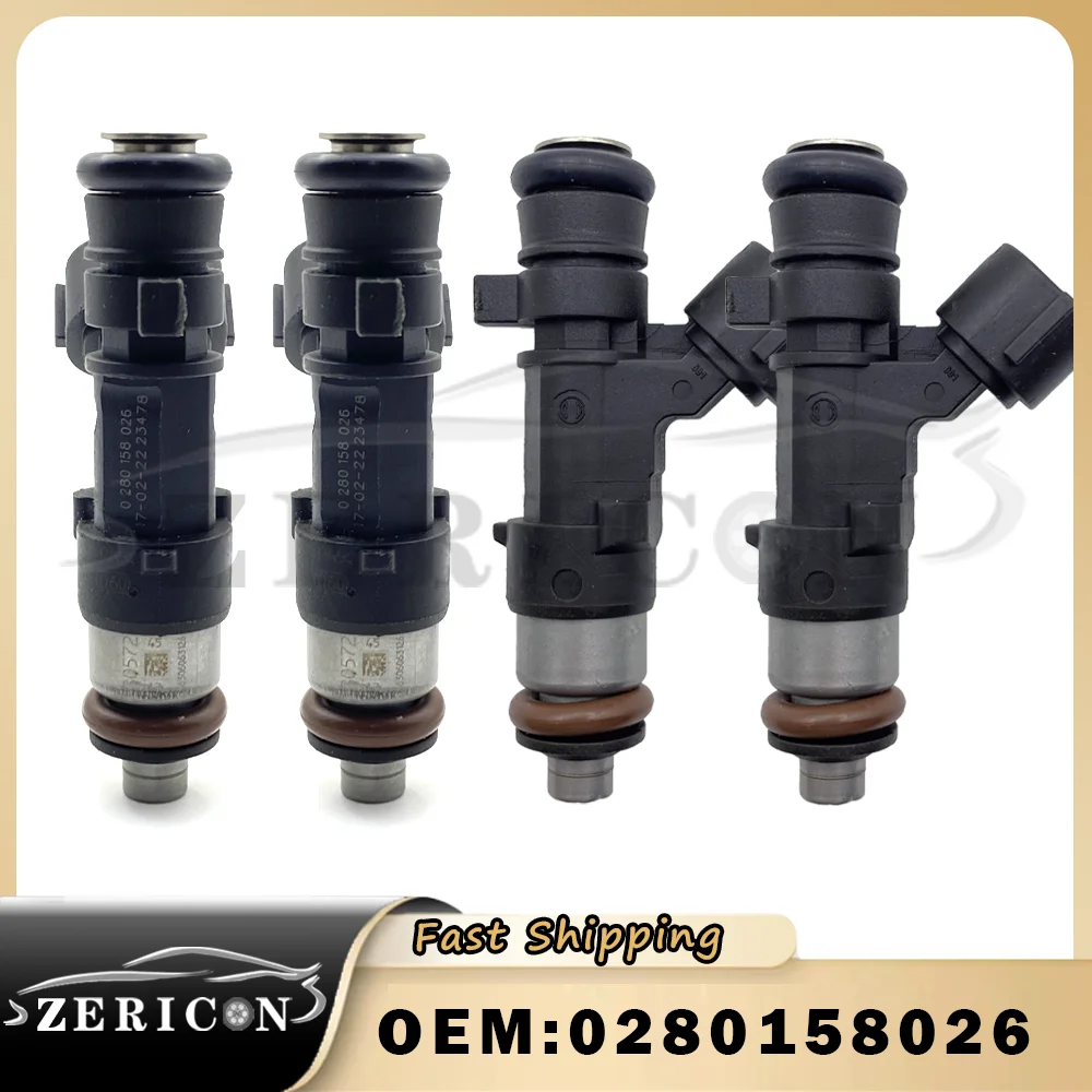 

4Pcs 0280158026 NEW Fuel Injector Nozzle 06A906031BS 06A906031CC Bico For VW BEETLE GOLF CITY JETTA CITY 2.0L L4 Car Accessriess