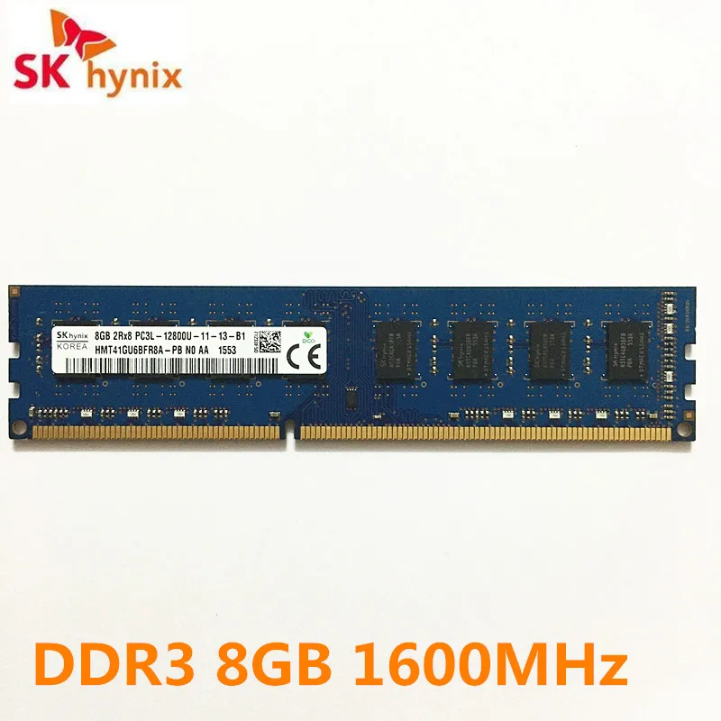 

SKhynix DDR3 UDIMM RAMs 8GB 1600MHz DDR3 8GB 2Rx8 PC3L-12800U-11-13-B1 1600 8gb Desktop Memory DDR3