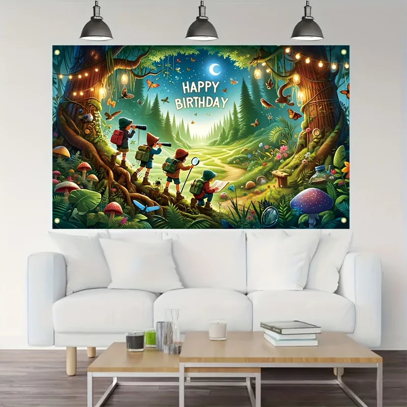 Фон для детской фотосъемки с изображением Зачарованного леса