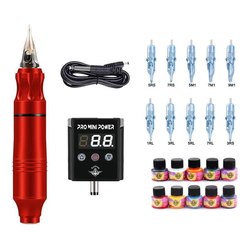 

Wireless Tattoo Machine Set Rechargable Mini Battery Power Supply For DC Jack Tattoo Machine Pen For Tattoo Beginners Artist