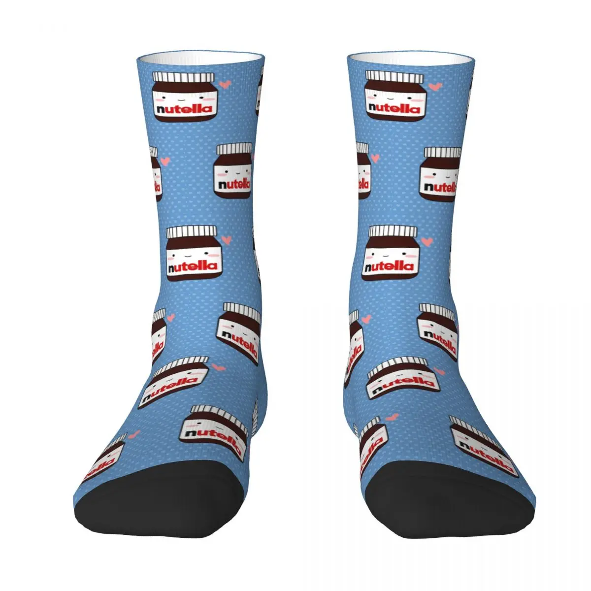 

Cute Nutella Jar Socks Harajuku High Quality Stockings All Season Long Socks Accessories for Unisex Gifts