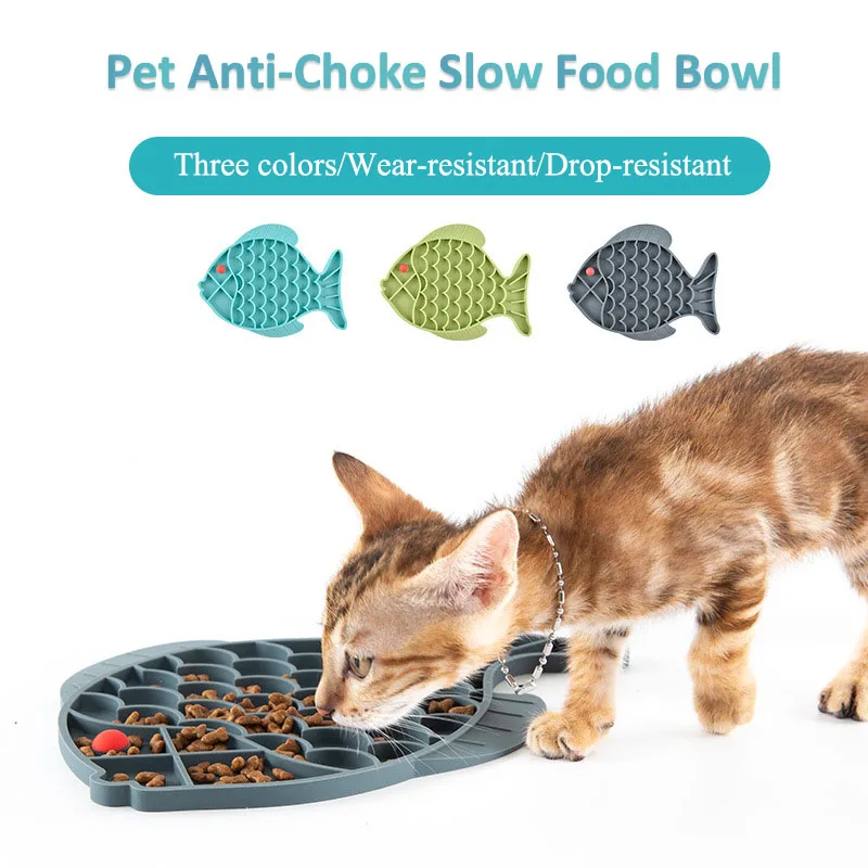 

Silicone Pet Bowl Dog Cat Slow Eating Feeding Food Bowls Portable Puppy Feeder Puzzle Bowls Dishes Anti Choke Food Container