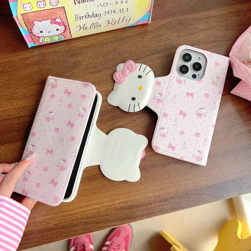 Кожаный чехол-бумажник с магнитной застежкой для iPhone 15 14 13 12 11 Pro Max