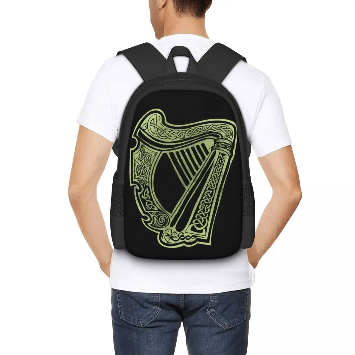 Celtic Harp Backpack for Girls Boys Travel RucksackBackpacks for Teenage school bag