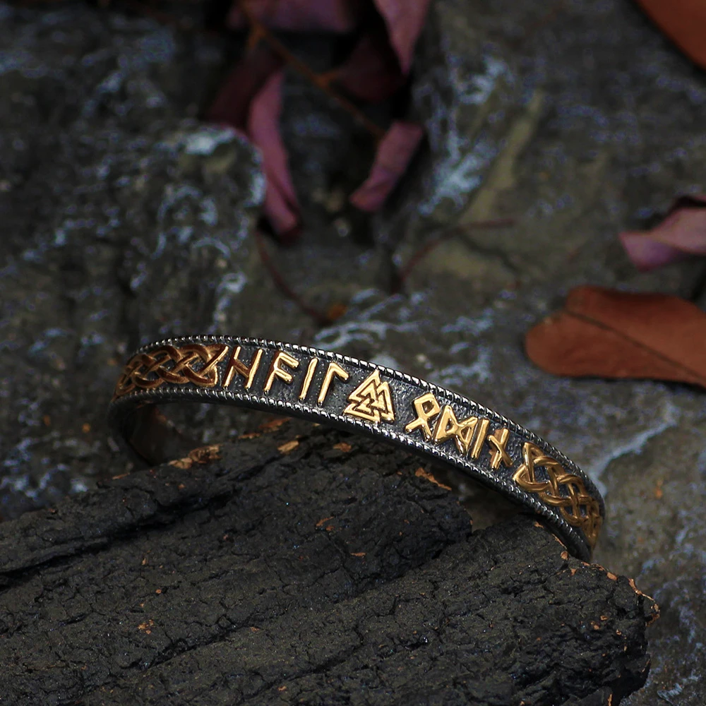 Винтажный Мужской Браслет викингов из нержавеющей стали