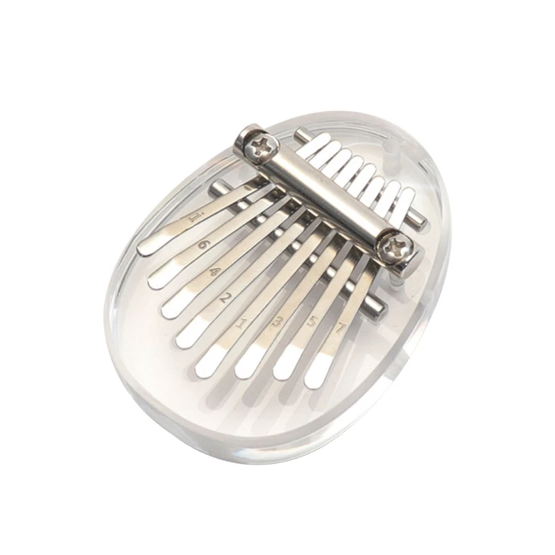 

Мини пианино для большого пальца, 8 клавиш, портативное Деревянное пианино для пальцев, Прозрачное мини-пианино с кристаллами, лучший подаро...