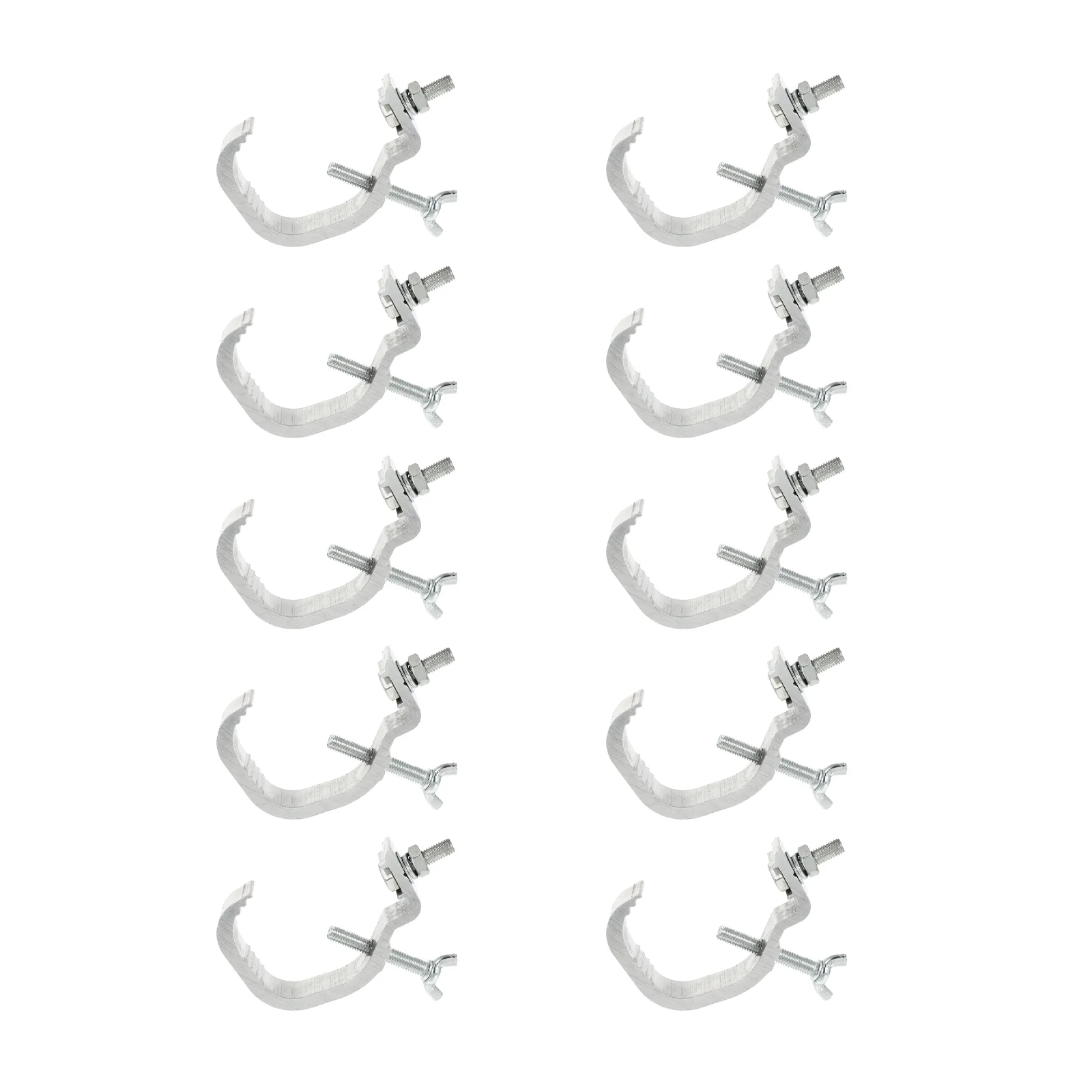 

10pcs Durable Lamp Hooks Aluminum Hooks for Stage Hanging Hooks (Silver)