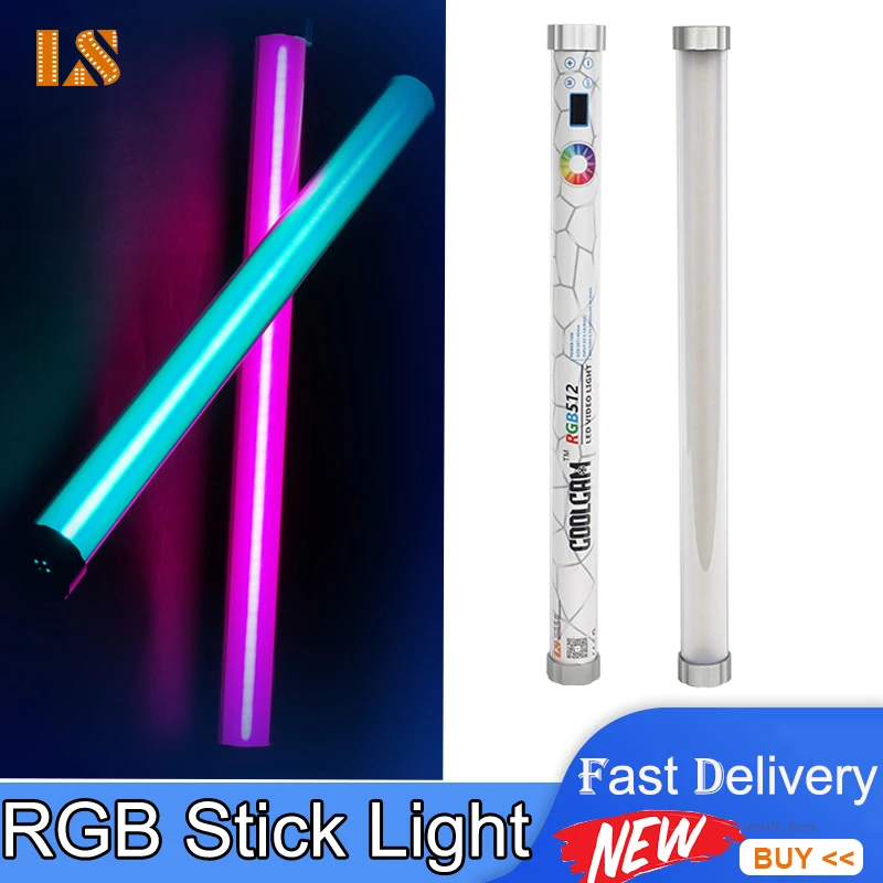 

Разноцветная ручсветильник светодиодная палочка LS RGB512 RGB 2700K-6500K для фотостудии, беспроводное управление через приложение