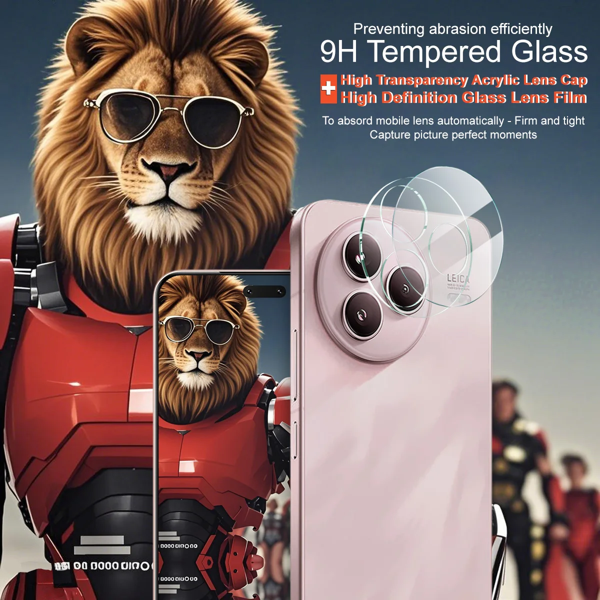 Фото Для Xiaomi Civi 5 Pro 5G Стекло объектива IMAK Интегрированная пленка для линз Стекло №3