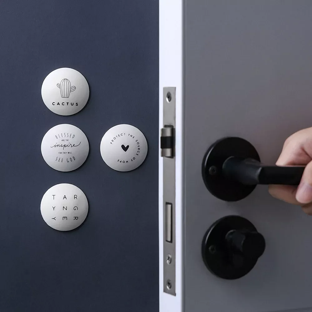 

Pcs Round Door Handle Protection Pads Door Stoppers Self-adhesive Wall Protector Household Anti-collision Door Stop Hardware